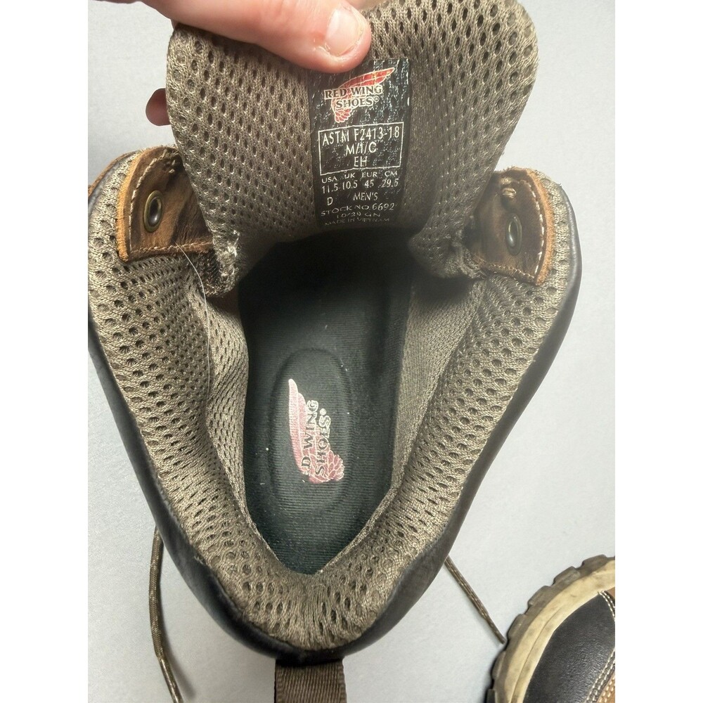 Red Wing 6692 Steel Toe Work Boots Men’s 11.5 D Brown Leather EH ASTM F2413-18 - Picture 7 of 15